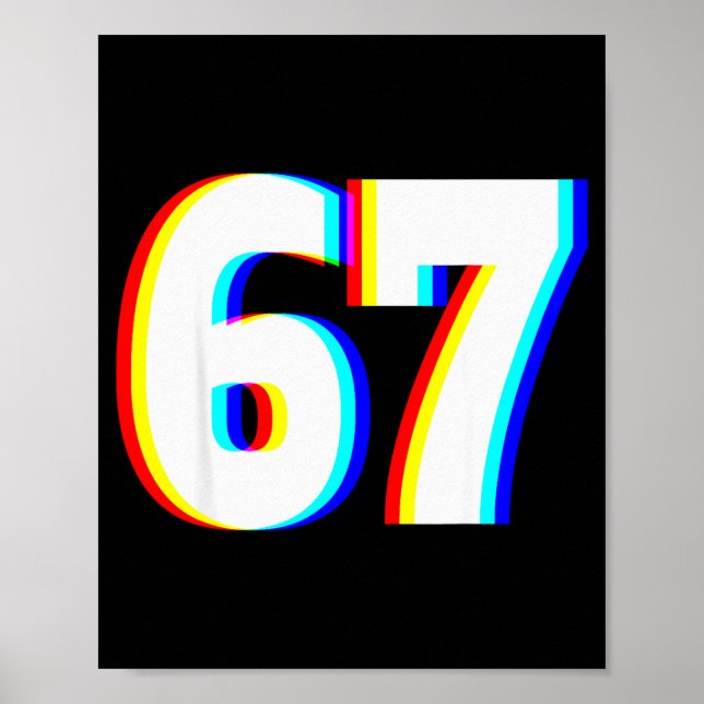 Póster Seis Siete 6 7 Ilusión Óptica Edm (Frente)
