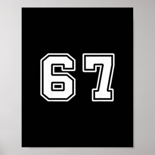 Póster Seis Siete 6 7 Meme 67 