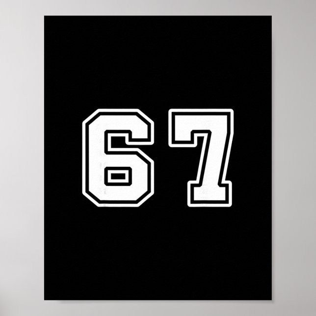 Póster Seis Siete 6 7 Meme 67  (Frente)