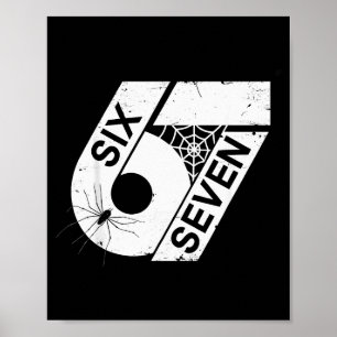 Póster Seis Siete 6 7 Meme 6 7 Disfraz de Halloween