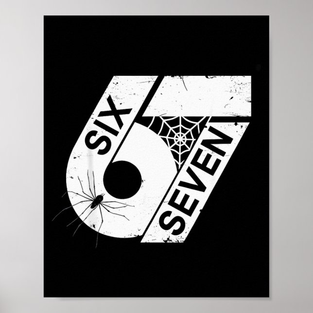 Póster Seis Siete 6 7 Meme 6 7 Disfraz de Halloween  (Frente)