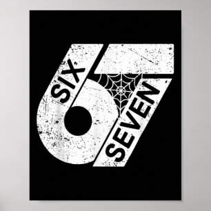 Póster Seis Siete 6 7 Meme 6 7 Disfraz de Halloween