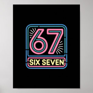 Póster Seis Siete 6 7 Meme Divertido