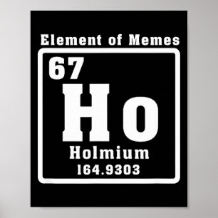 Póster Seis Siete 6 7 Meme Divertido De Número