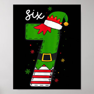Póster Seis Siete 6 7 Meme Santa Navidad Xmas Número 67