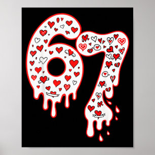 Póster Seis Siete Gen Alpha Helado Goteo Día de San Valen