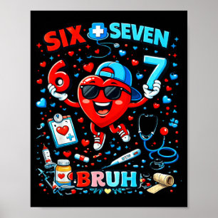 Póster Seis Siete Hermano 67 Meme Divertido Día Nacional 