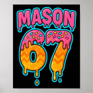 Póster Seis Siete Meme Mason 67 Helado Goteo Divertido (e