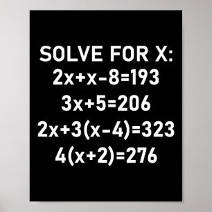 Póster Seis Siete Meme Matemáticas Álgebra Chiste Resuelv