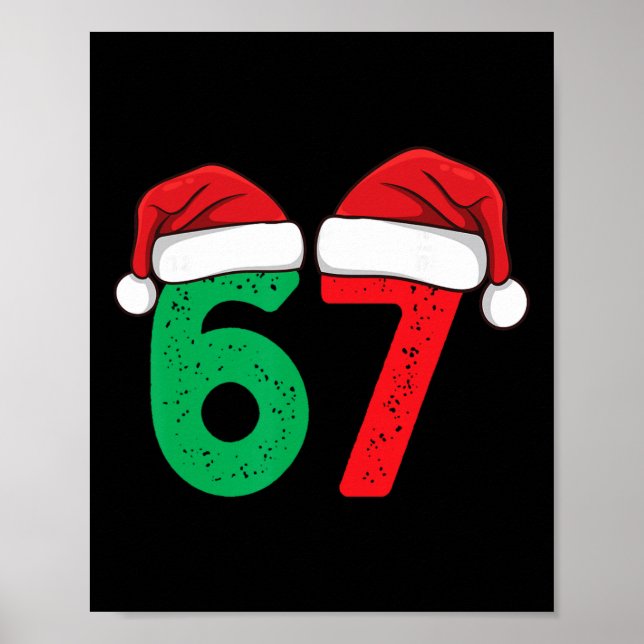 Póster Seis Siete Navidad 6 7 Meme Divertida Navidad  (Frente)