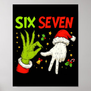 Póster Seis Siete Navidad Divertida 6 7 Meme Navidad