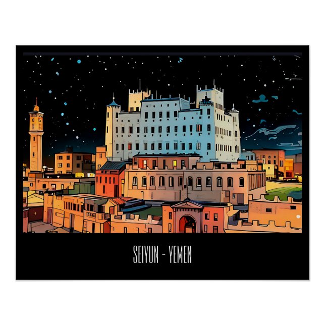 Póster Seiyun City - Yemen (Anverso)