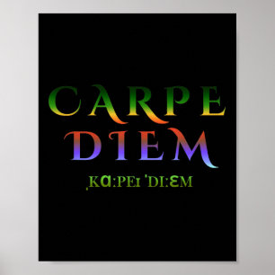 Póster Seize Day Carpe Cita Diem Latin Inspirador Tro