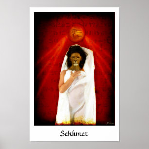 Póster Sekhmet, señora de los linos rojos