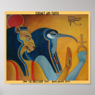 Póster Sekhmet y Thoth