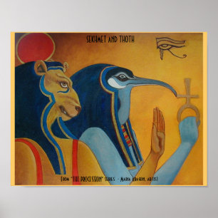 Póster Sekhmet y Thoth