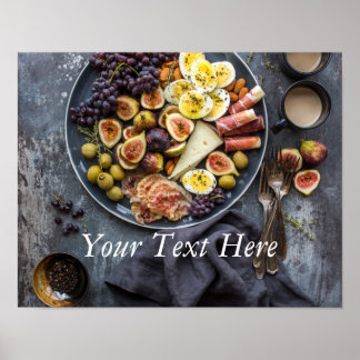 Póster Selección de comida italiana