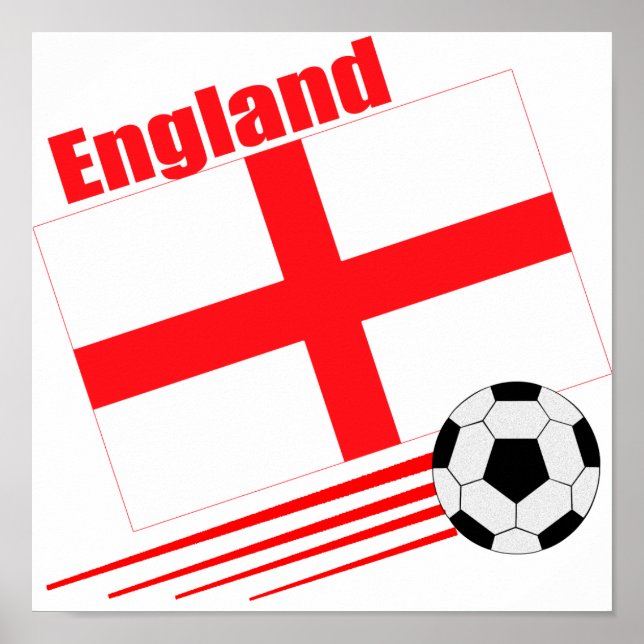 Póster Selección de fútbol de Inglaterra (Frente)
