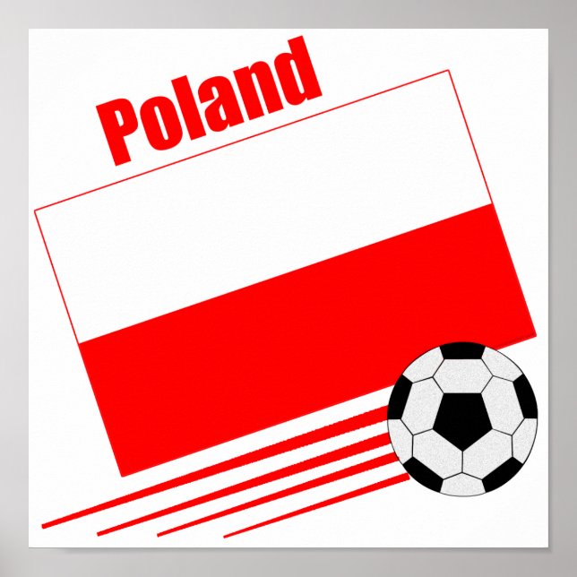 Póster Selección de fútbol de Polonia (Frente)