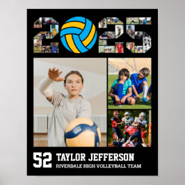 Póster Selección de voleibol de clase superior de Collage