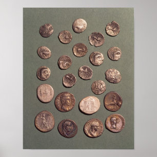 Póster Selección Monedas celtas y romanas encontradas
