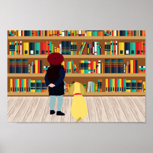 Póster Selecciona un libro para llevar a la perrera