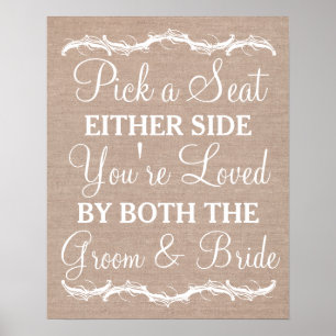 Póster Seleccione un símbolo del boda de la abertura late