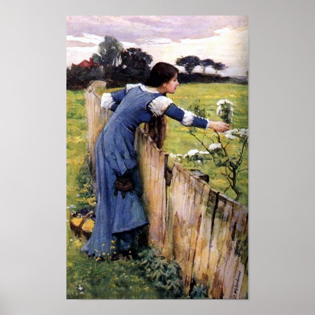 Póster Selector de flores por John Waterhouse Print (Frente)