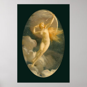 Póster Selene, Diosa de la Luna Jules Machard