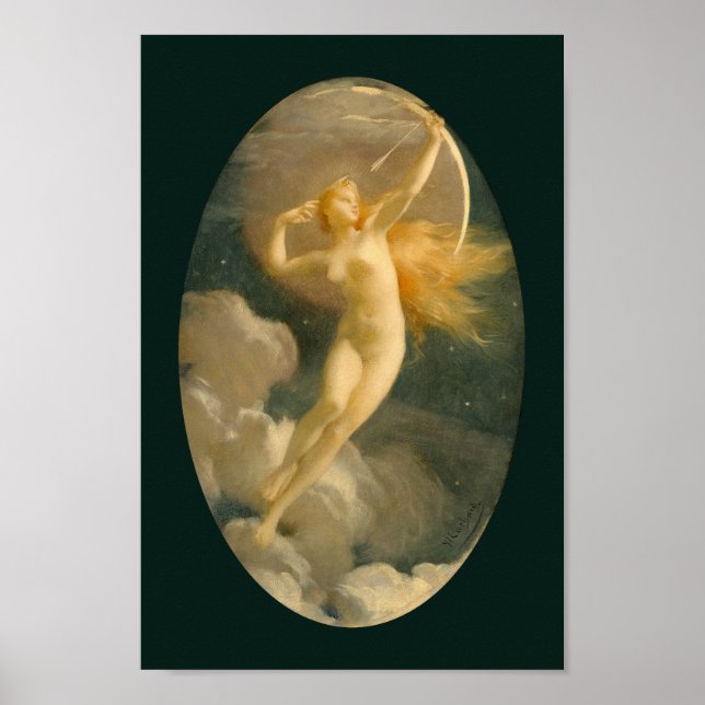 Póster Selene, diosa de la luna | Jules Machard (Frente)