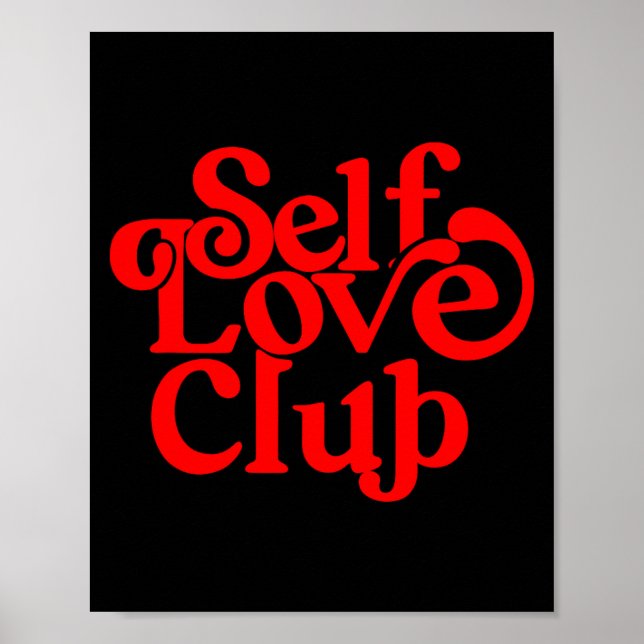 Póster Self Care Club Sitive Aesthetic Self Love Valentin (Frente)