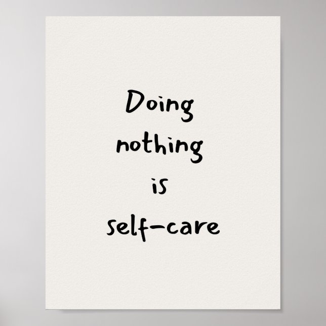 Póster Self-care quote (Frente)