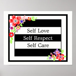 Póster "Self Love", Un Poster floral precioso.