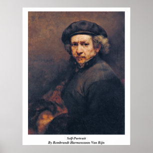 Póster Self-Portrait By Rembrandt Harmenszoon Van Rijn