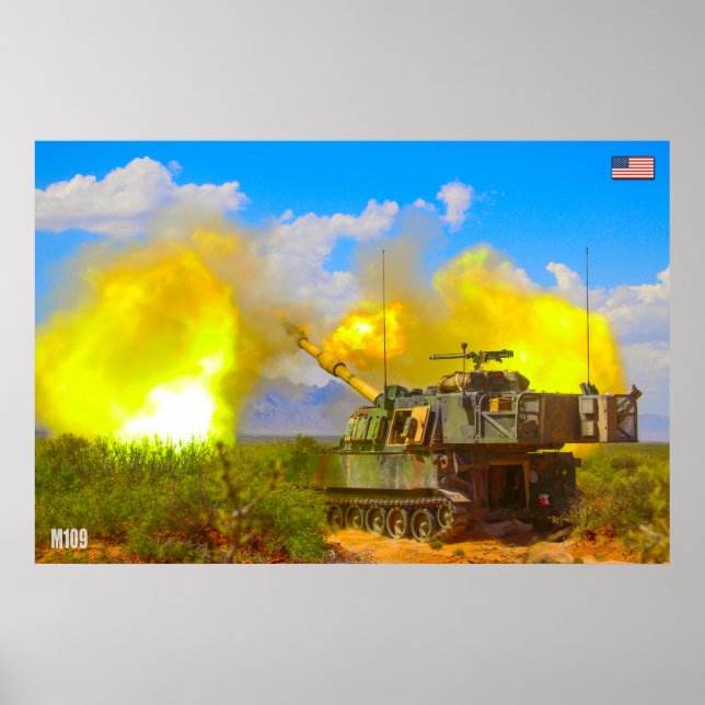 Póster SELF-PROPELLED HOWITZER – M109 Paladin (Frente)