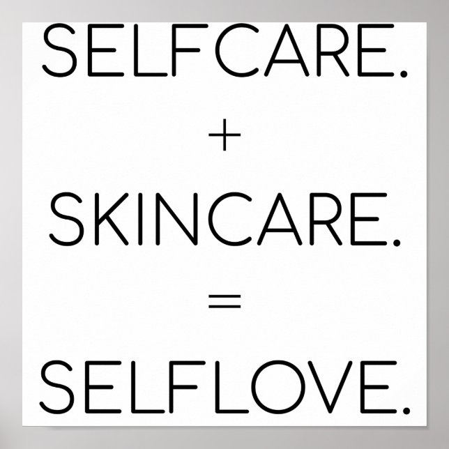 Póster Selfcare Skincare Selflove Skinover Lover Sk (Frente)