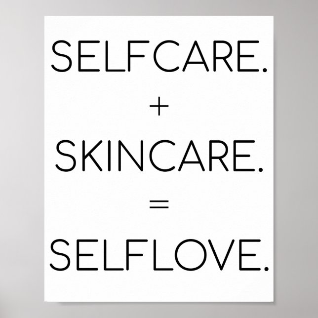 Póster Selfcare Skincare Selflove Skinover Lover Sk (Frente)