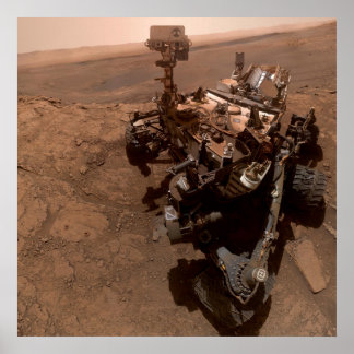 Póster Selfie NASA Mars Curiosity Rover Red Planet