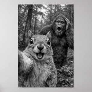 Póster Selfie Sorpresa de Bigfoot la Ardilla