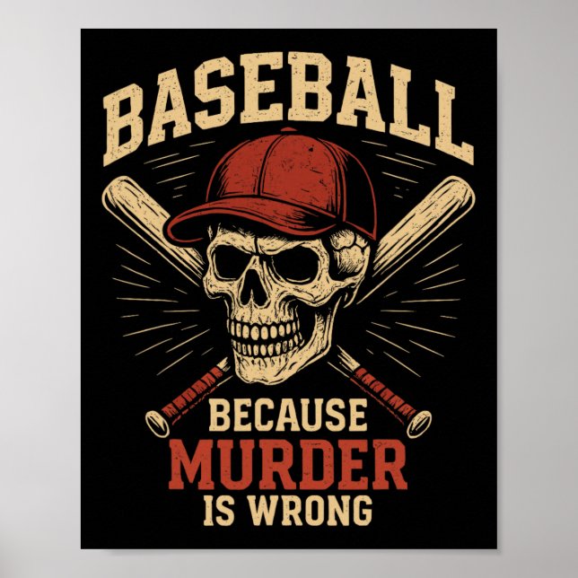 Póster Sell Because Murder Is Wrong Funny Softll Player  (Frente)