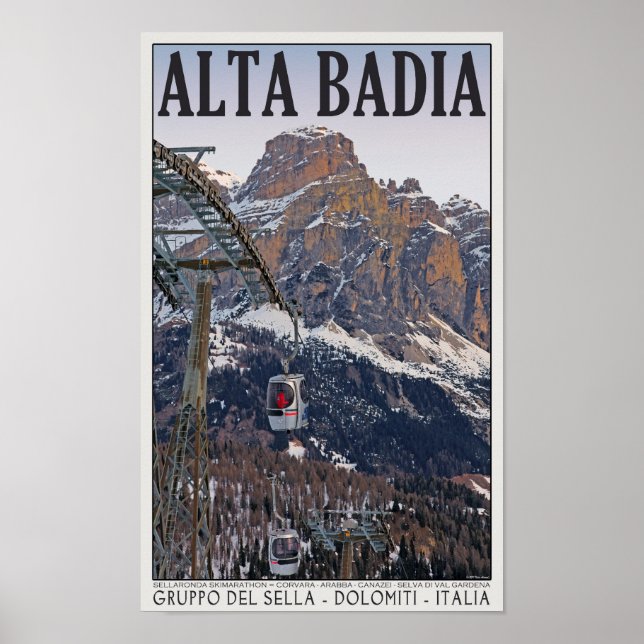 Póster Sella Ronda - Alta Badia Gondola (Frente)