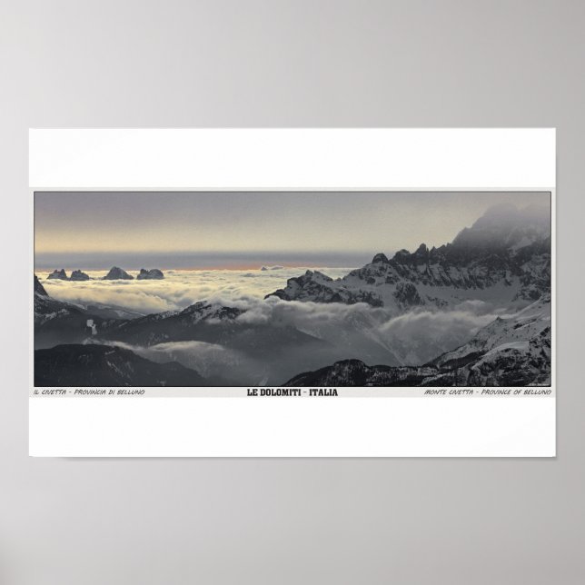 Póster Sella Ronda - Monte Civetta Panorama (Frente)