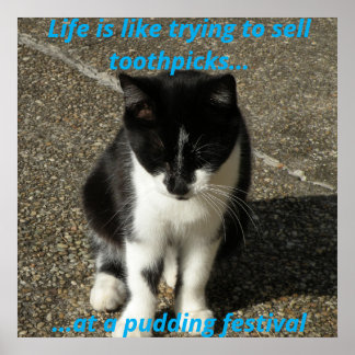 Póster Selling toothpicks at a pudding festival...