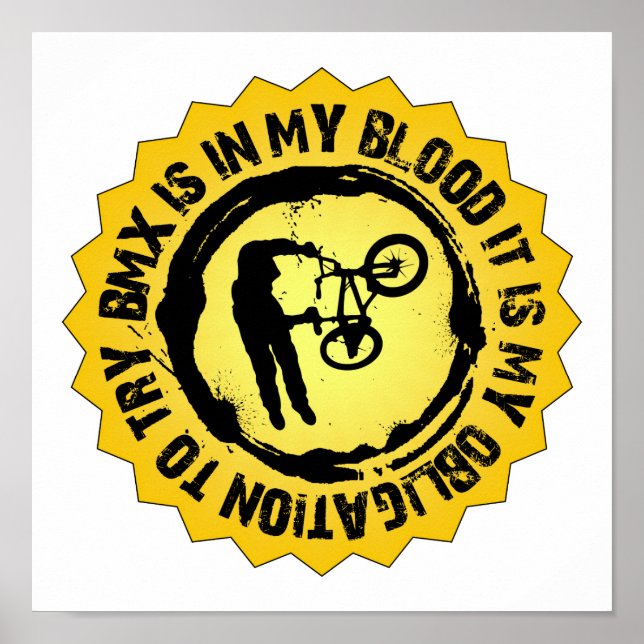 Póster Sello BMX fantástico (Frente)