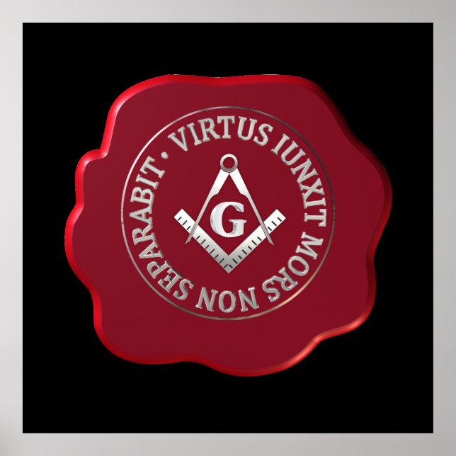 Póster Sello de cera masónica (Frente)