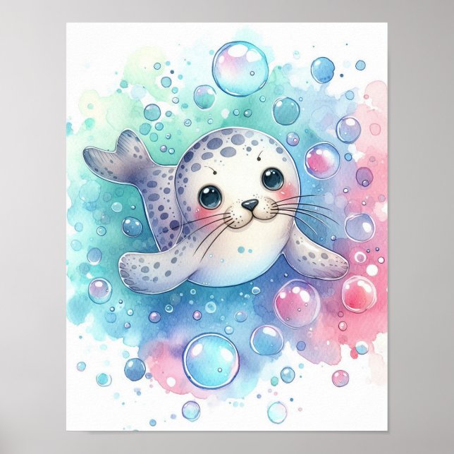 Póster Sello de color de agua (Frente)
