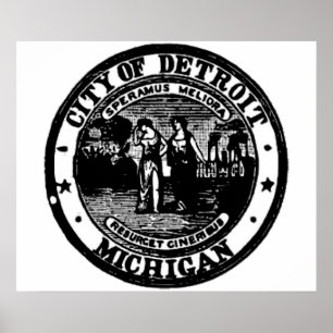 Póster Sello de Detroit