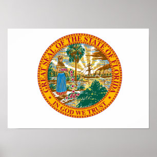 Póster Sello de estado de Florida