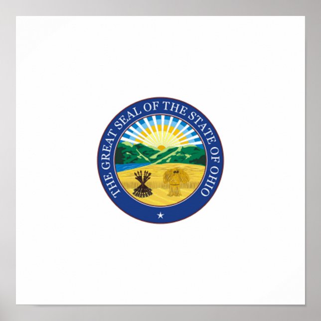 Póster Sello de estado de Ohio (Frente)