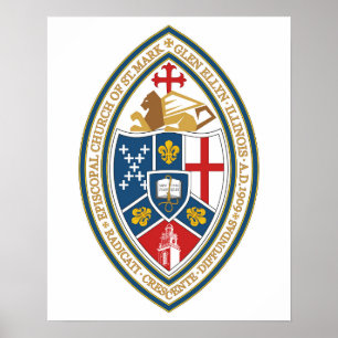 Póster Sello de iglesia personalizado